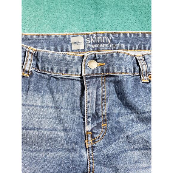 Mossimo Jeans Size 16 Short Womens Blue Stretch Denim Pants Mid Rise Skinny - Picture 5 of 11